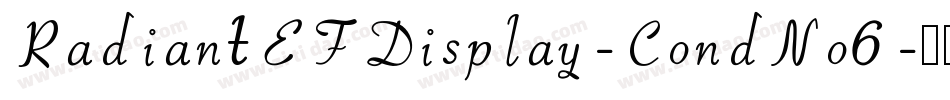 RadiantEFDisplay-CondNo6字体转换