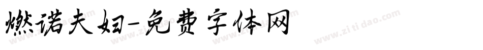 燃诺夫妇字体转换