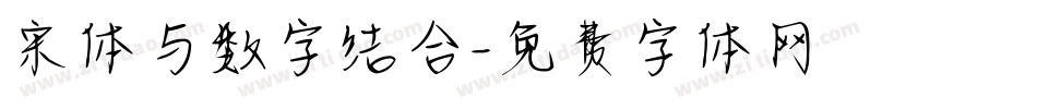 宋体与数字结合字体转换