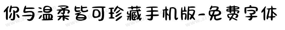 你与温柔皆可珍藏手机版字体转换