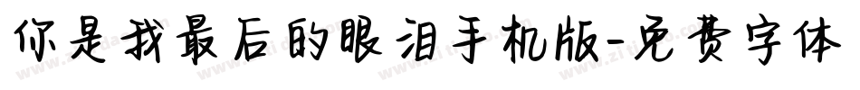 你是我最后的眼泪手机版字体转换