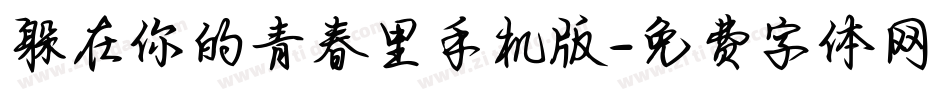 躲在你的青春里手机版字体转换