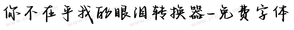 你不在乎我的眼泪转换器字体转换