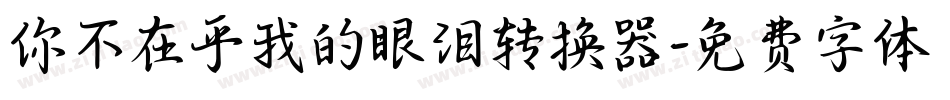 你不在乎我的眼泪转换器字体转换