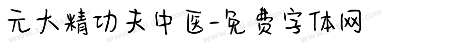 元大精功夫中医字体转换