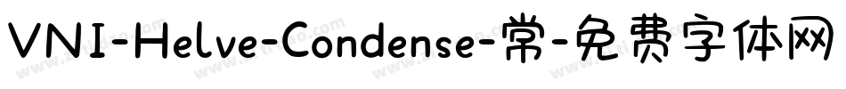 VNI-Helve-Condense-常字体转换