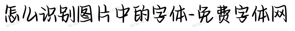 怎么识别图片中的字体字体转换