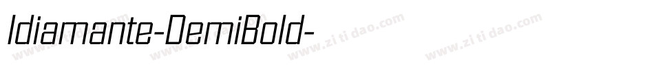 Idiamante-DemiBold字体转换