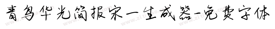 青鸟华光简报宋一生成器字体转换