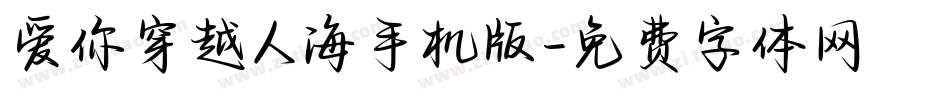 爱你穿越人海手机版字体转换