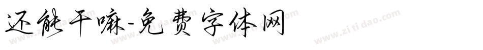 还能干嘛字体转换