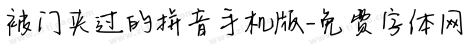 被门夹过的拼音手机版字体转换