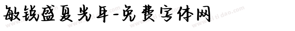 敏锐盛夏光年字体转换