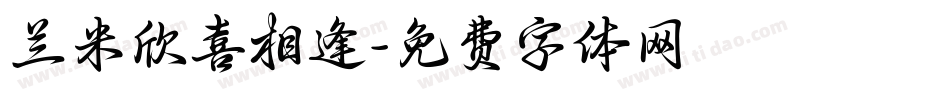 兰米欣喜相逢字体转换