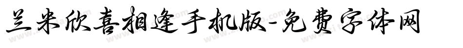 兰米欣喜相逢手机版字体转换