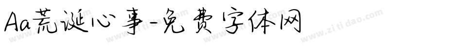 Aa荒诞心事字体转换