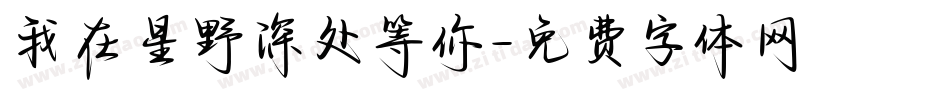 我在星野深处等你字体转换