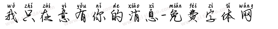 我只在意有你的消息字体转换