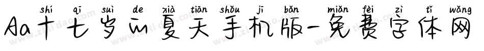 Aa十七岁的夏天手机版字体转换