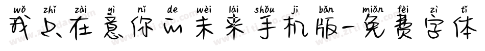 我只在意你的未来手机版字体转换