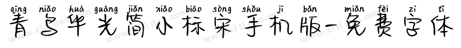 青鸟华光简小标宋手机版字体转换