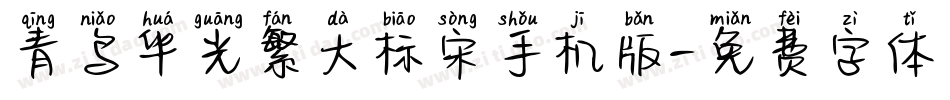 青鸟华光繁大标宋手机版字体转换