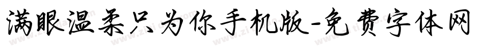 满眼温柔只为你手机版字体转换