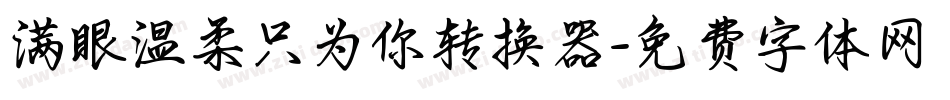 满眼温柔只为你转换器字体转换
