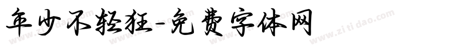 年少不轻狂字体转换