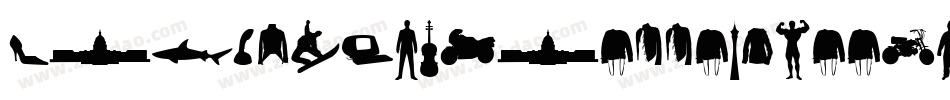 HumanSilhouettesFreeTwo-pDLK字体转换