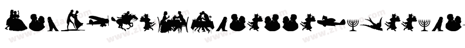 HumanSilhouettesFreeFour-04rr字体转换