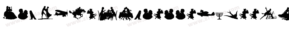 HumanSilhouettesFreeTwo-pDLK字体转换