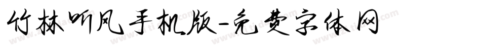 竹林听风手机版字体转换
