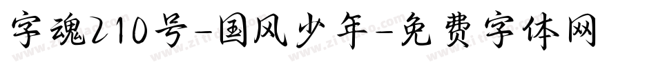 字魂210号-国风少年字体转换