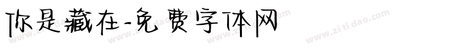 你是藏在字体转换