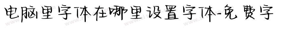 电脑里字体在哪里设置字体字体转换