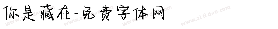你是藏在字体转换