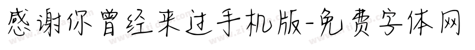 感谢你曾经来过手机版字体转换