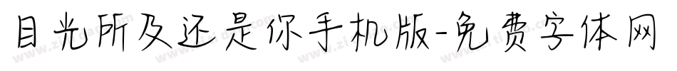 目光所及还是你手机版字体转换