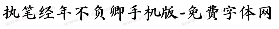执笔经年不负卿手机版字体转换