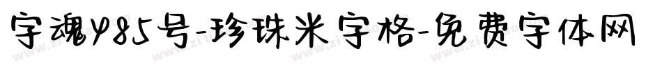 字魂485号-珍珠米字格字体转换
