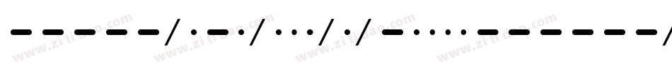 Morse-Mountain-Code字体转换