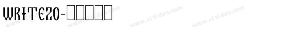 Write2o字体转换