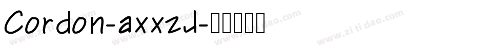Cordon-axxzJ字体转换