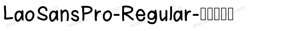 LaoSansPro-Regular字体转换