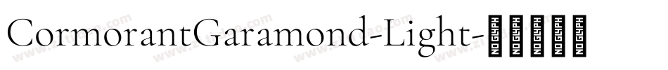 CormorantGaramond-Light字体转换