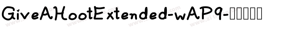 GiveAHootExtended-wAP9字体转换