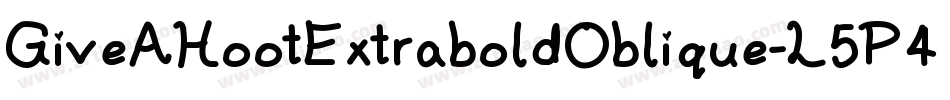 GiveAHootExtraboldOblique-L5P4字体转换