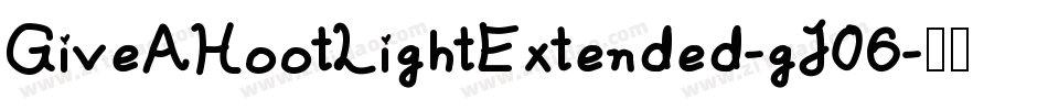 GiveAHootLightExtended-gJ06字体转换