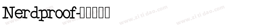 Nerdproof字体转换